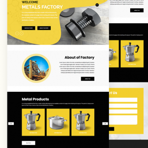 Metal – Factory PSD Template