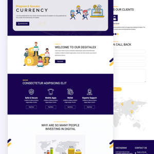 Digitalex – Currency PSD Template