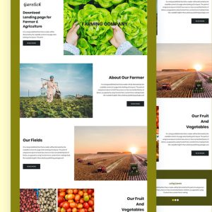 Garelick – Agriculture Website PSD Template