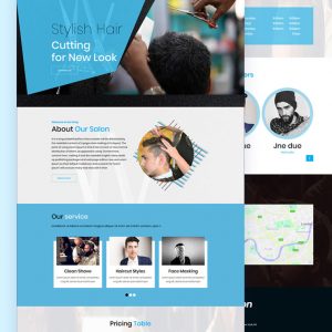 Heron – Free Hair Salon PSD Template
