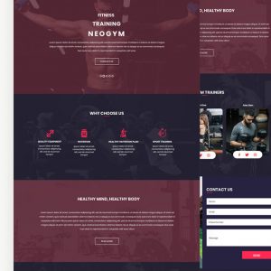 Neogym – Gym PSD Website Template