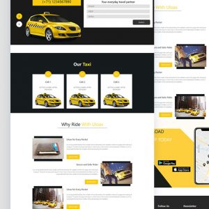 ULOAX – Taxi Booking PSD Template